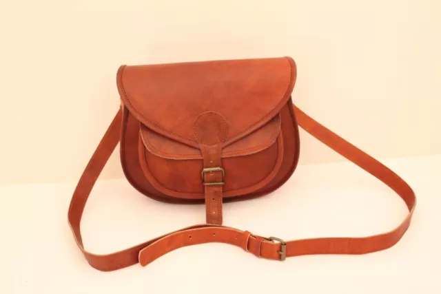 Vintage Femmes Rustique Cuir Véritable Sac Bandoulière Messager Croix Corps Tout
