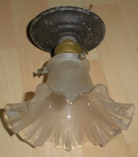 dachbodenfund jugendstil deckenlampe antik glasschirm alt hängelampe top deko