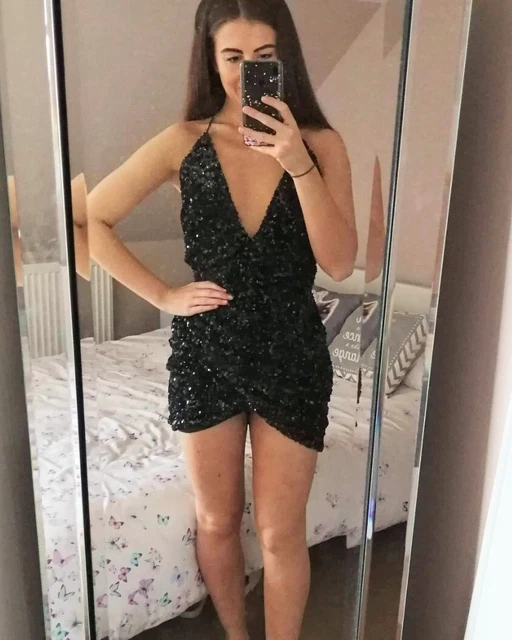 Own the night embellished wrap mini skirt in on sale black