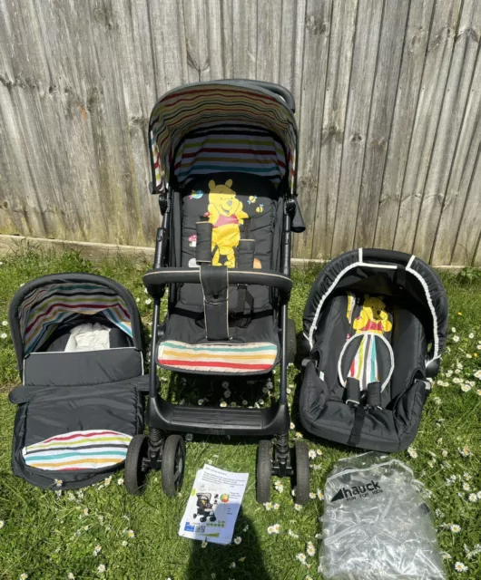 HAUCK 3 In 1 Travel System Winnie the Pooh Pushchair Pram 30.00 PicClick UK