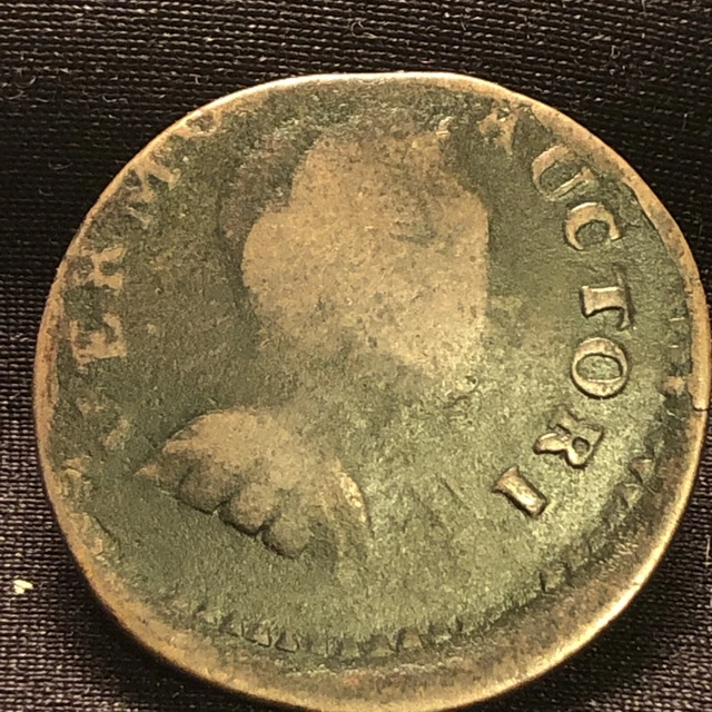 1788 Vermont Colonial Copper Coin Off Center Struck On A Oval Planchet Very Rare