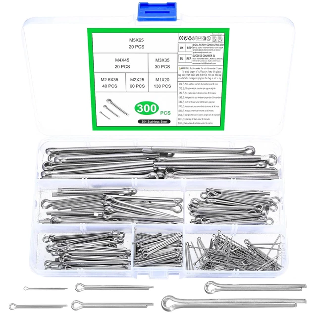 Split Cotter Pins A4 316 Stainless Steel - 1.6mm X 16mm