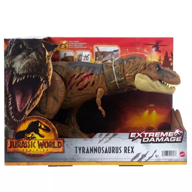 Figura de Ação - Jurassic World - Tyrannosaurus Rex - Thrash 'N Devour - 25  cm - Mattel