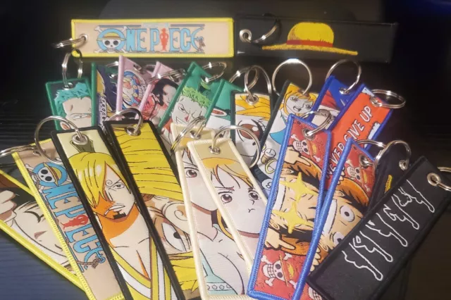 Brand New Double-Sided One Piece Anime Embroidered Keychains (Multiple Styles)