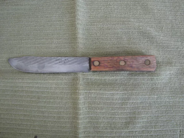 CASE XX 431-6 Kitchen Knife Wooden Handle w Full Tang & 3 Brass Rivets 10 1/2"