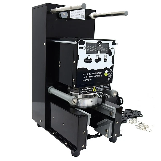 Enhanced Cup Sealing Machine for Coffe Tea Digital Control Vertical Cup Sealer