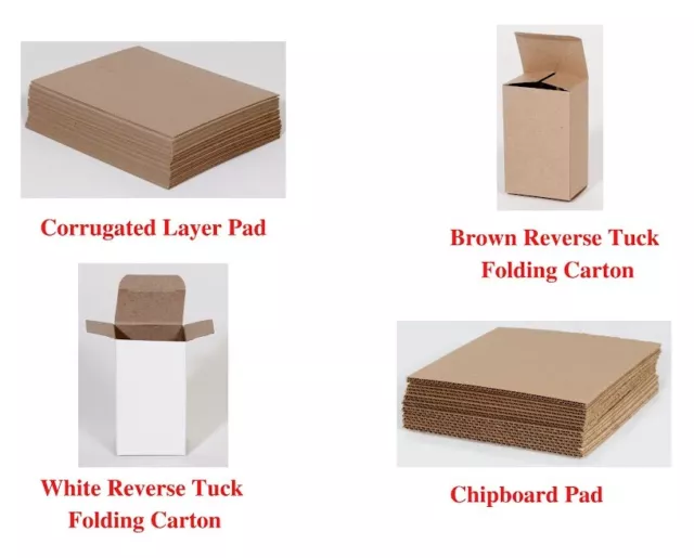 Chipboard Pad  MANY Sizes Available Shipping/Moving Boxes Multi Pack