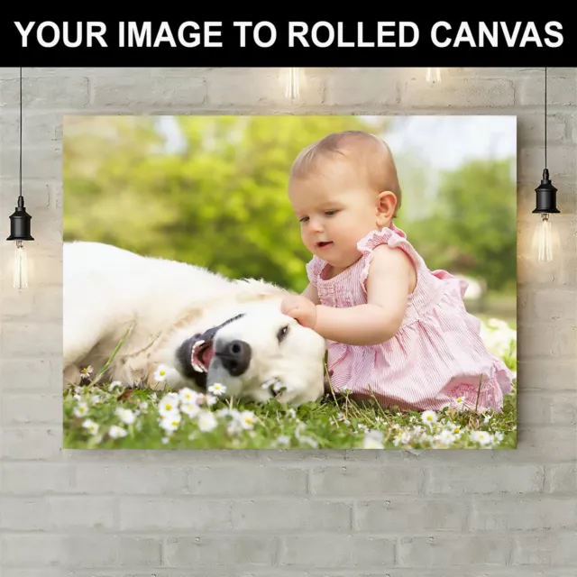 My/Your Image/Photo Printed Picture to a Rolled Canvas 24" x 16"