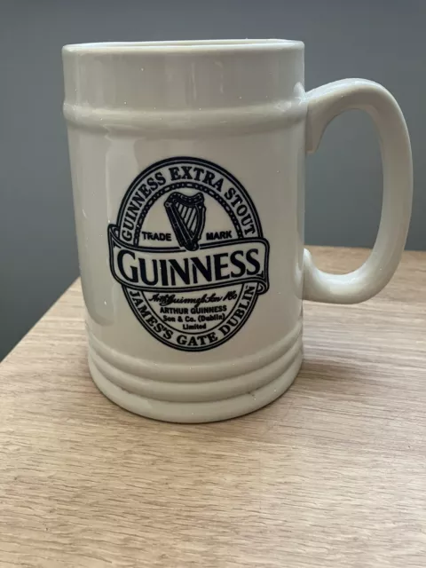 Guinness Cream Stonewear Ceramic 5.25" Tankard