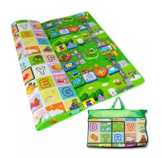 Extra Large 2 Side Baby Mat Kids Crawling Deucational Play Soft Foam Foldable 2M 2