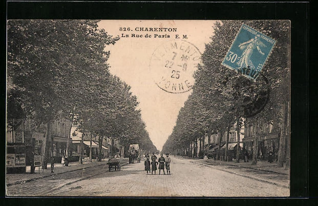 CPA Charenton, La Rue de Paris 1925