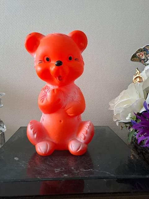 Ancien Ours En Peluche Articulé - Paille - Années 30 - Singe Pouet 34 Cm - Teddy Bear Vintage