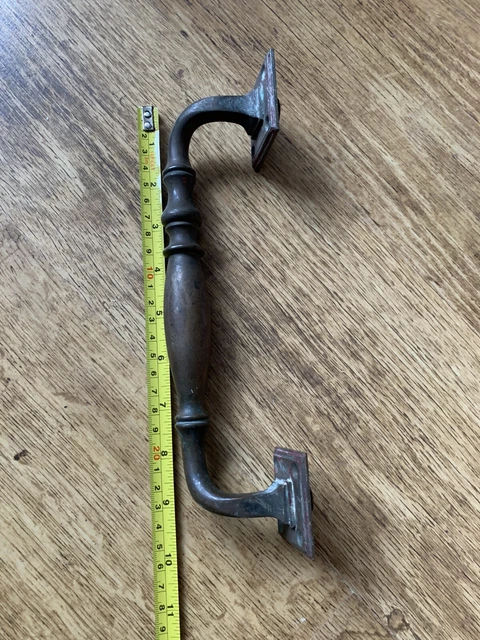 Large heavy Bronze antique Door Handle Pull 10 inch