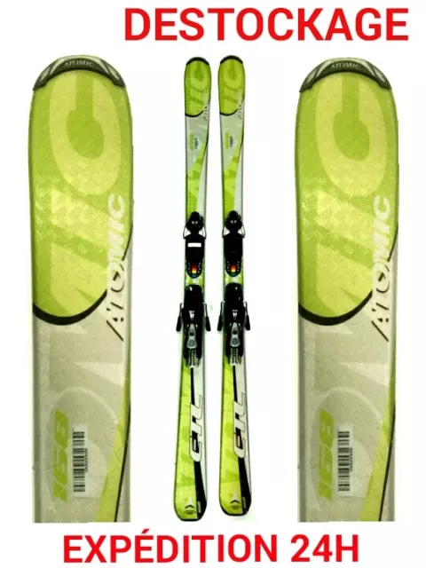 ski occasion adulte ATOMIC "ETL"  taille:166cm +fixations--PETIT BUDGET