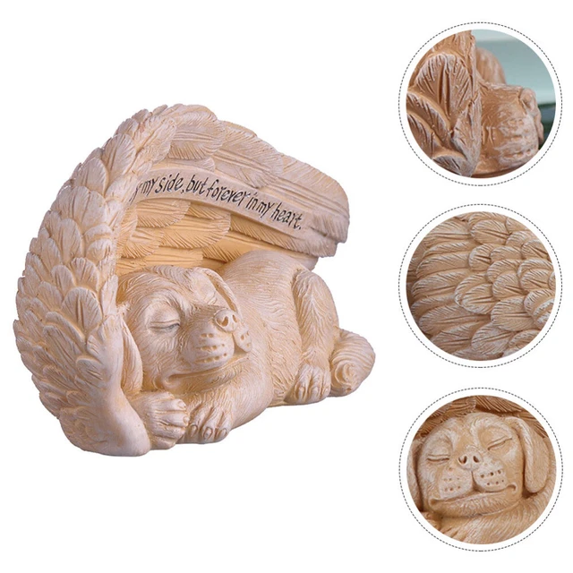 Sculpture Animal Statue Cat Puppy Memorial Tombstone Outdoor Decor Pet