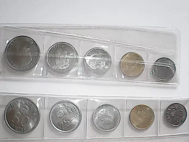 SPANIEN  MUNTIAL 1982  Pesetas Set KMS 1980 6 Münzen 50cts-100 Pesetas