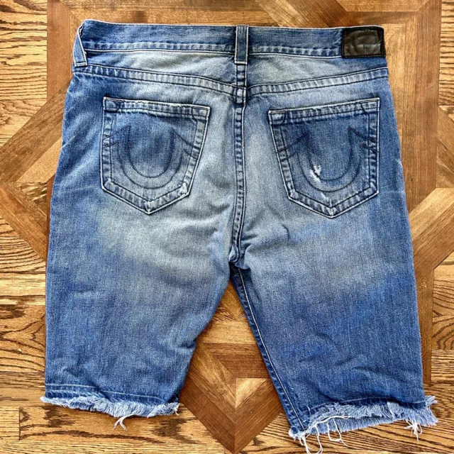 True Religion Denim Cut-off Shorts Size 38 Dean Tapered