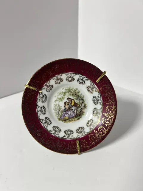 Vintage Limoges France Porcelain d'Art Miniature Plate Fragonard 4’’