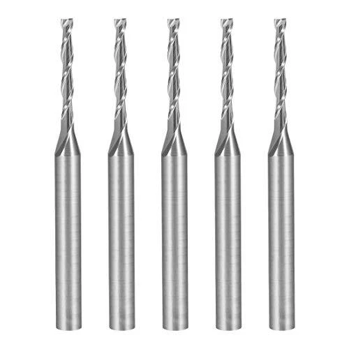 5PCS 1/8" Shank 1.5mm x 12mm Carbide End Mill CNC Router Bits 2 Flute Milling...