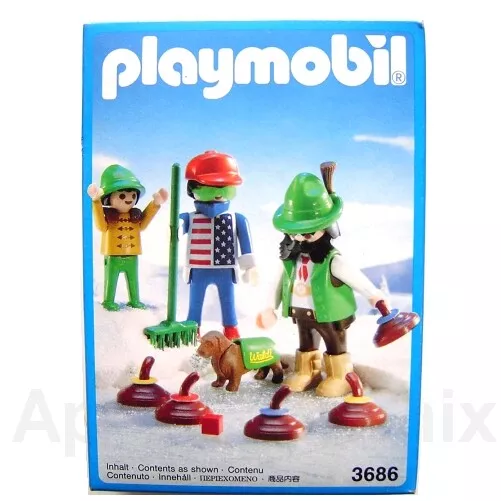 Playmobil Toy Play Set 3684 Skiing Family Vintage Ski Winter Fun 