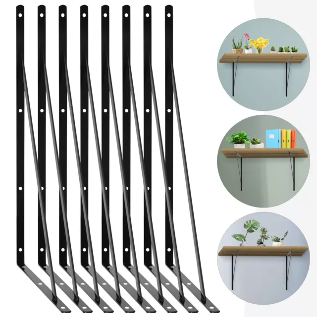 Shelf Brackets Heavy Duty Triangular Bracket Fastener Support Extra Thick Black