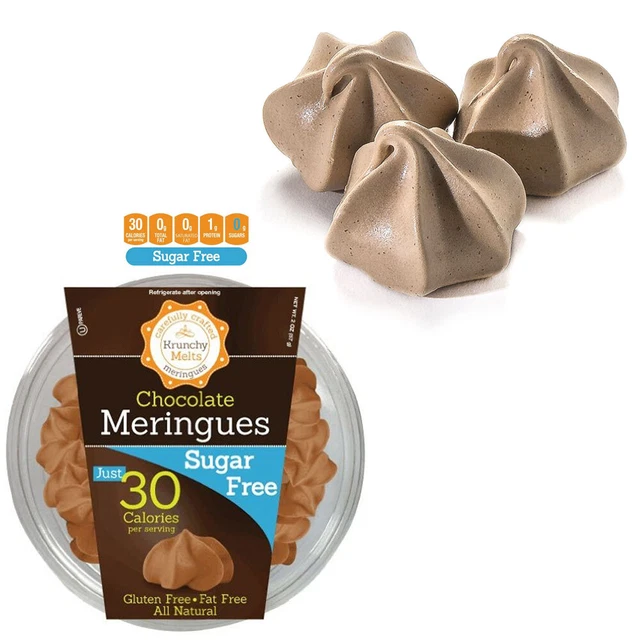 Chocolat Meringue Cookies Gluten Graisse sans Sucre Kascher Pareve Snack Bonbons