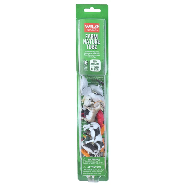 WILD REPUBLIC FARM Animals Tube of Wildlife Figurines *FREE DELIVERY