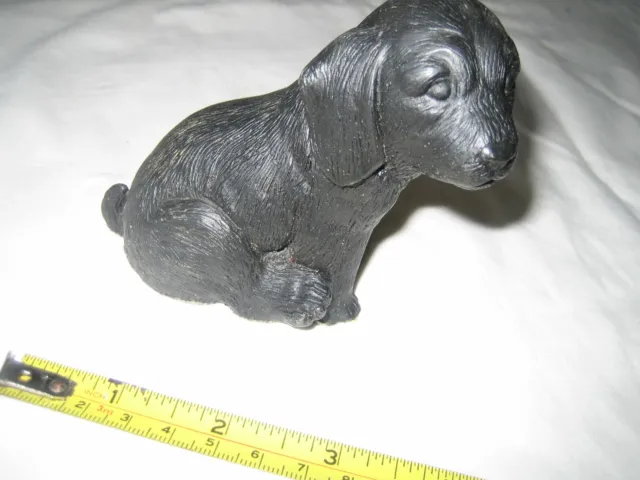 Vintage CLASSIQUE made with coal from Wales puppy dog figurine/model