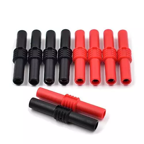 10Pcs Insulated 4mm Banana Plug Coupler Female to Female Banana Socket Jack C...