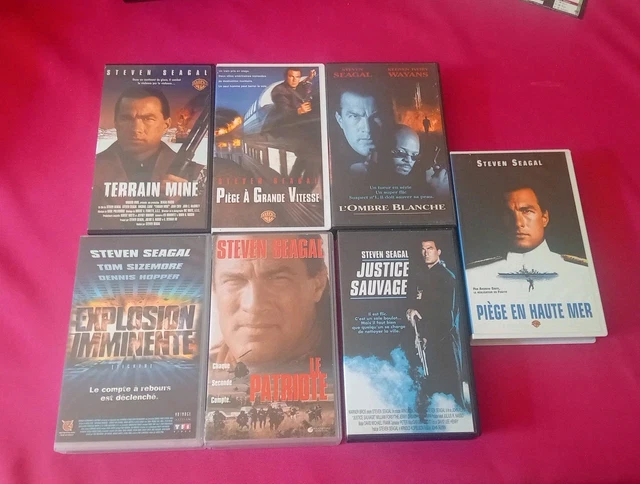 LOT DE 7 k7 VHS cassette vidéo de STEVEN SEAGAL EUR 10,00 - FR