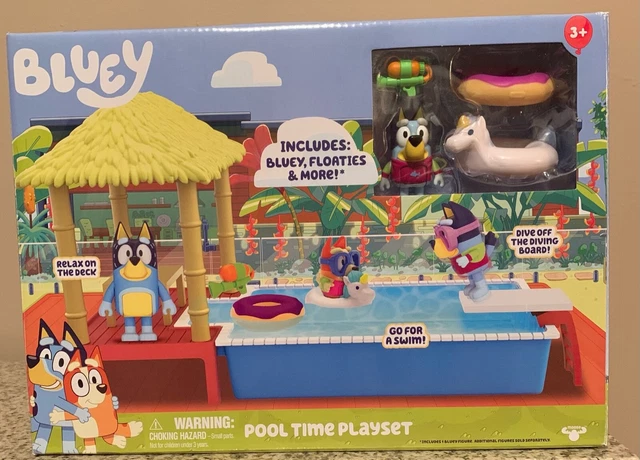 2021 BRAND NEW Bluey Pool Time Playset With Bluey, Floaties & More Htf $24.99 - PicClick