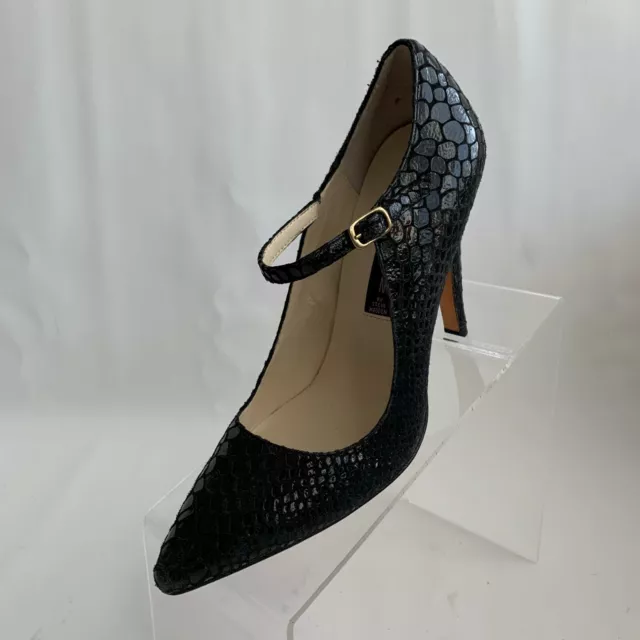 Steven by Steve Madden Vyxen Pumps Snakeskin Black Leather Buckle Size 7M