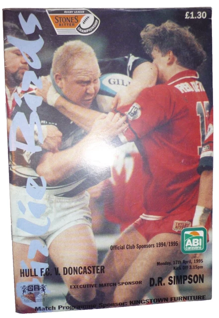 Hull FC v Doncaster 17th April 1995 League Match @ The Boulevard, Hull