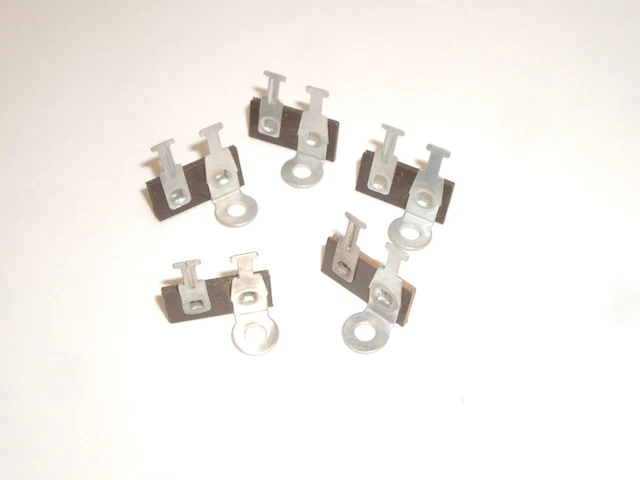 Vintage Phenolic Terminal Strip 2 Tag Post 1 Common Ground 4Pc Set