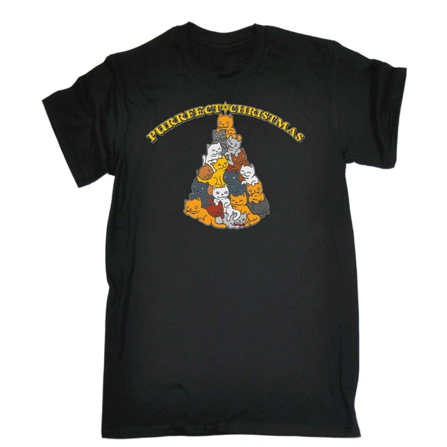 Christmas t shirt Have A Purrfect Christmas X-mas Animal Cat Kitten T-SHIRT