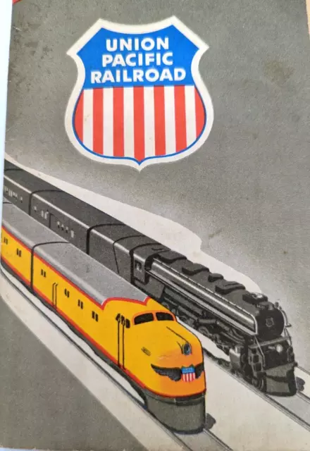 VINTAGE UNION PACIFIC Railroad Train Timetable September 30 1951 Illus ...