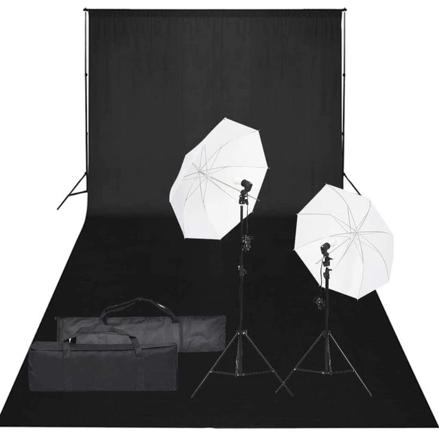 Kit per Studio Fotografico con Set di Luci e Fondale 5199397