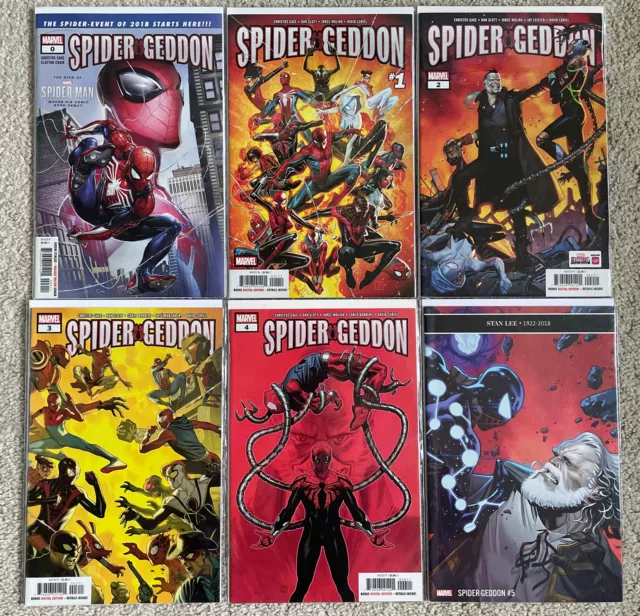 Spider-man Spider-Geddon 0-5 Complete Series Set 2018 Marvel Comics Spider-Verse