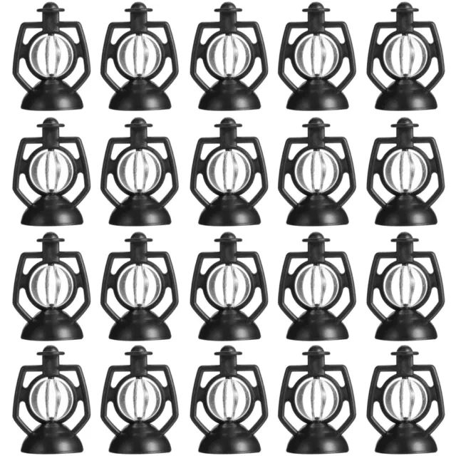 20 Pcs Plastic Pendant Simulation Kerosene Lamp Ornament Dollhouse Lantern