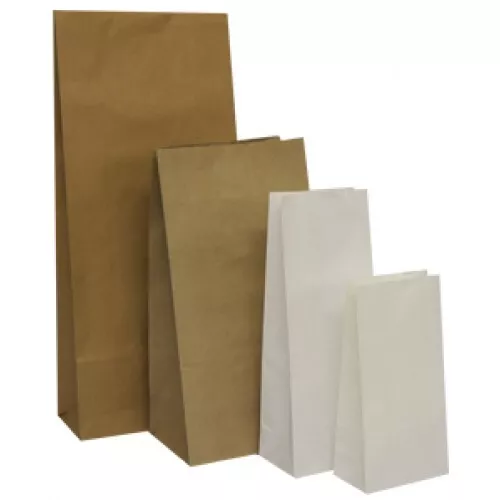 White Block Bottom Flour  Bag *** different sizes *** (500g-1kg-1.5kg-3kg)