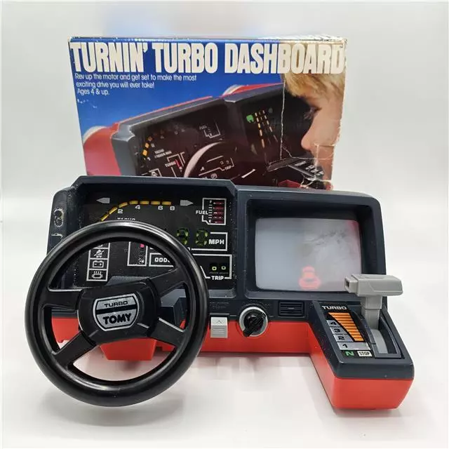 Tomy Turnin Turbo Dash Board Racing Vintage Electronic Game 1980s Untested Boxed