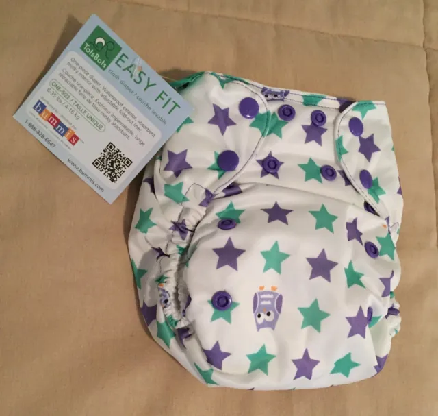 Tots Bots V3 Night Owl Print All In One AIO Cloth Diaper New With Tags HTF Print