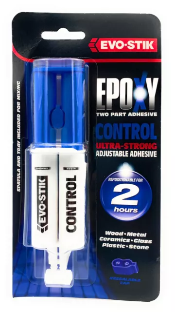 Evostik Epoxy Syringe Control Adhesive Adjustable Solvent Free Glue - 25ml