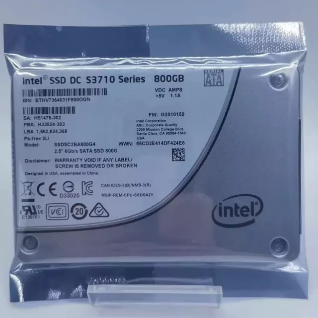 INTEL DC S3520 Series 800GB MLC SATA 6Gb/s 2.5inch SSD SSDSC2BB800G7 $39.00  - PicClick