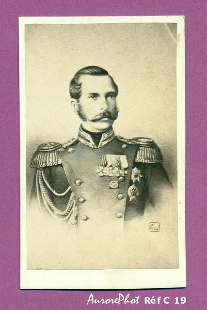 CDV C.J : Tsar Alexandre II Romanov En Buste Médaillé - Réf C19