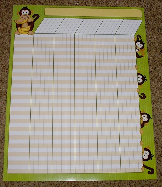 Incentive Chart Printable Monkey
