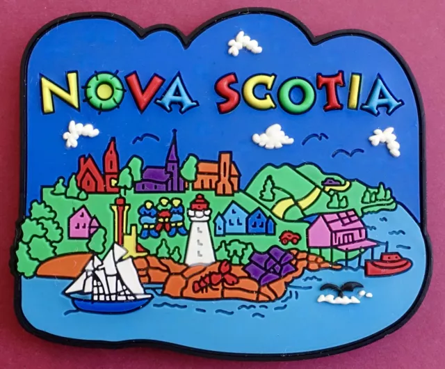 Souvenir Kühlschrankmagnet Nova Scotia Küstenszene Kanada