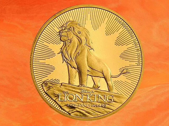 König der Löwen™ 25 Jahre Gold Disney™ 1 oz Münze Niue 2019 Auflage nur 250