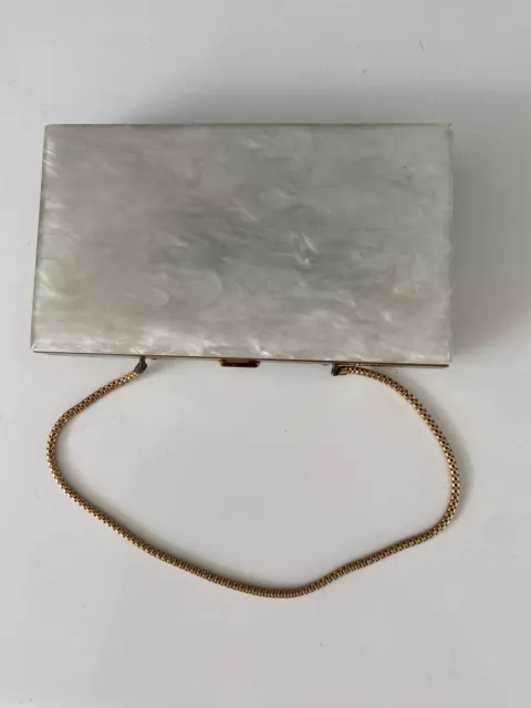 Wilardy  1950’s Rectangular Lucite Clutch Purse (Minaudiere)