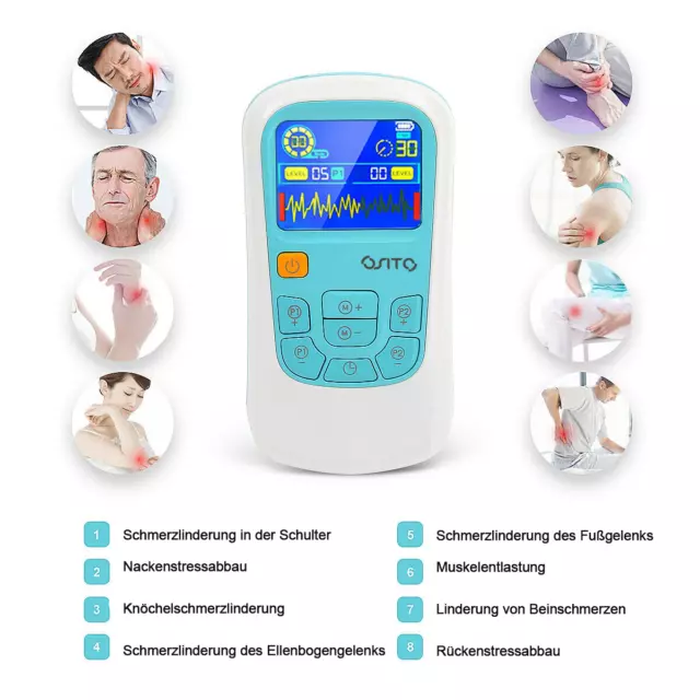 OSITO TENS Gerät EMS Reizstromgerät Massagegerät Schmerztherapie Neurotherapie